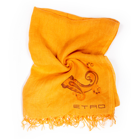 ETRO ORANGE PALANKIN SCARFWOMENS SIZE 200CM